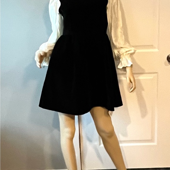 J.ING Black Velvet Dress with Cream Accents - Picture 2 of 6